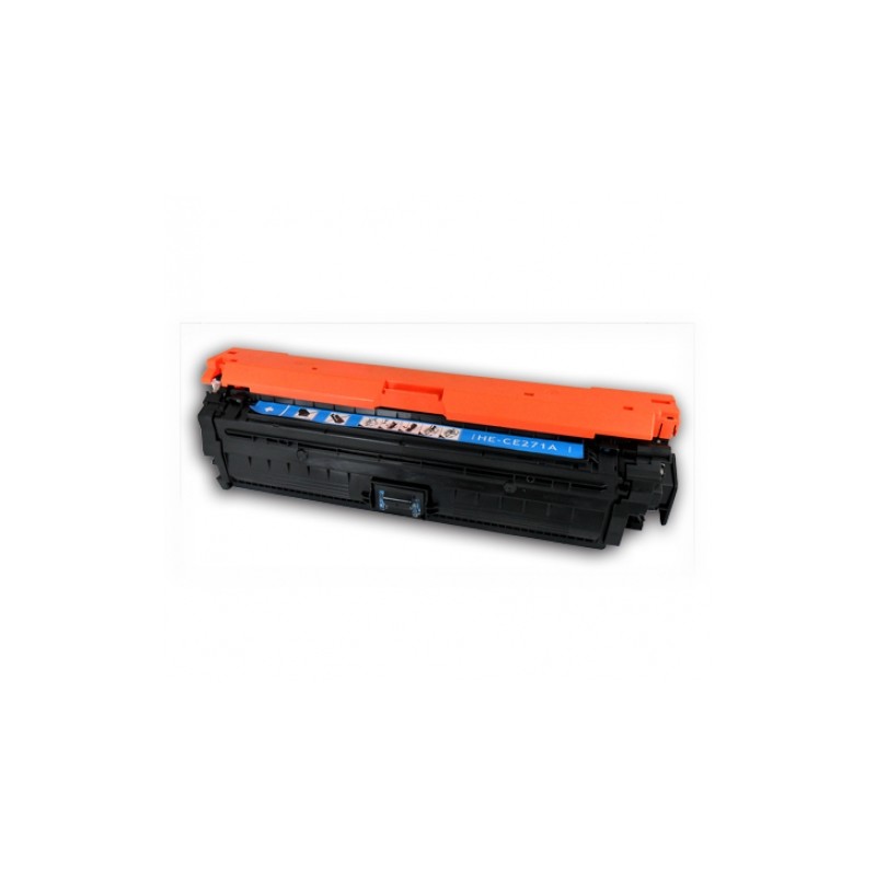 CE271A - Toner rigenerato Ciano per HP Laserjet Enterprise Color CP5525N, CP5525DN, CP5525XH. Stampa fino a 15.000 pagine al 5% 