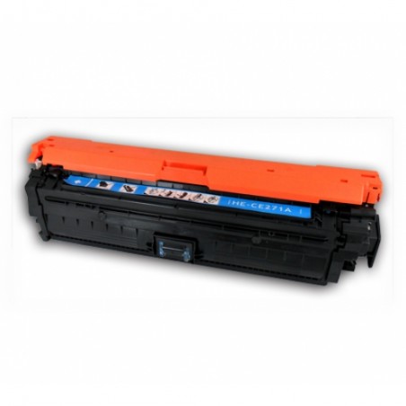 CE271A - Toner rigenerato Ciano per HP Laserjet Enterprise Color CP5525N, CP5525DN, CP5525XH. Stampa fino a 15.000 pagine al 5% 