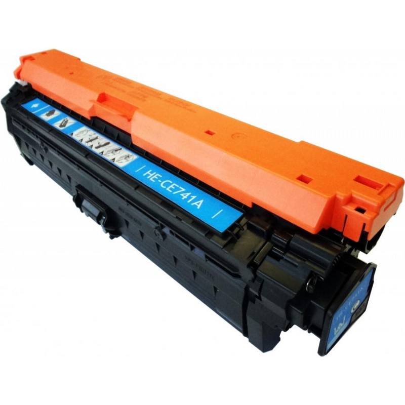 CE741A - Toner rigenerato Ciano per HP Laserjet Color CP 5225, CP 5225 DN, CP 5225 N. Stampa fino a 7.300 pagine al 5% di copert