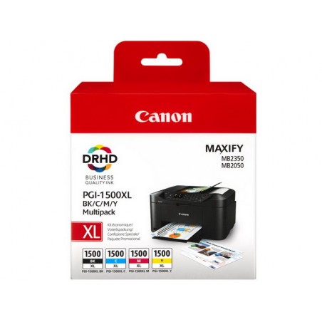 PGI-1500XL Multipack BK,C, M, Y per Canon Maxify MB2050, MB2350.