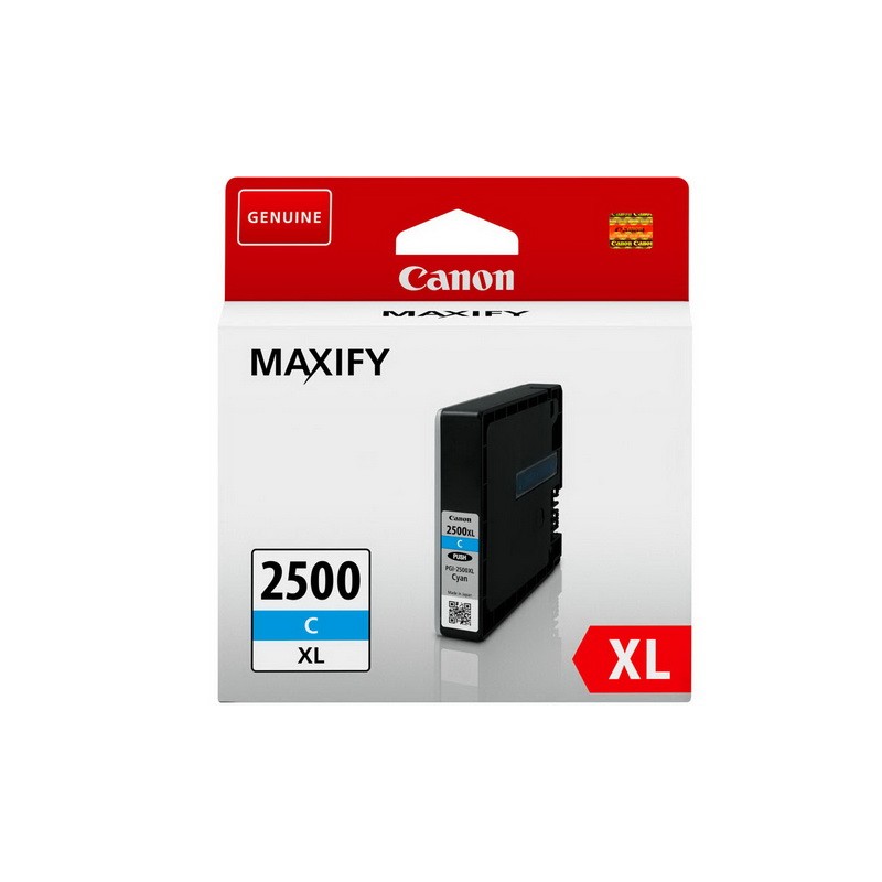 PGI-2500XLC - Cartuccia inkjet Ciano originale per Canon Maxify IB4050, MB5050, MB5350. Compatibile con 9265B001.