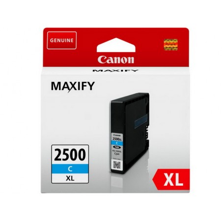 PGI-2500XLC - Cartuccia inkjet Ciano originale per Canon Maxify IB4050, MB5050, MB5350. Compatibile con 9265B001.