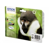 T0895 - Multipack Nero, Ciano, Magenta, Giallo Originale Epson Stylus Color S 20, Stylus Sx 200, 205, 400, 100.