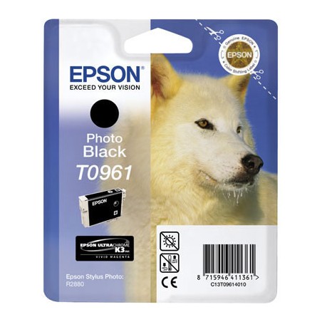 T0961 - Cartuccia Originale Nero Fotografico Epson Stylus Photo R2880 . Compatibile con T09614020. Codice Cartuccia T0961.