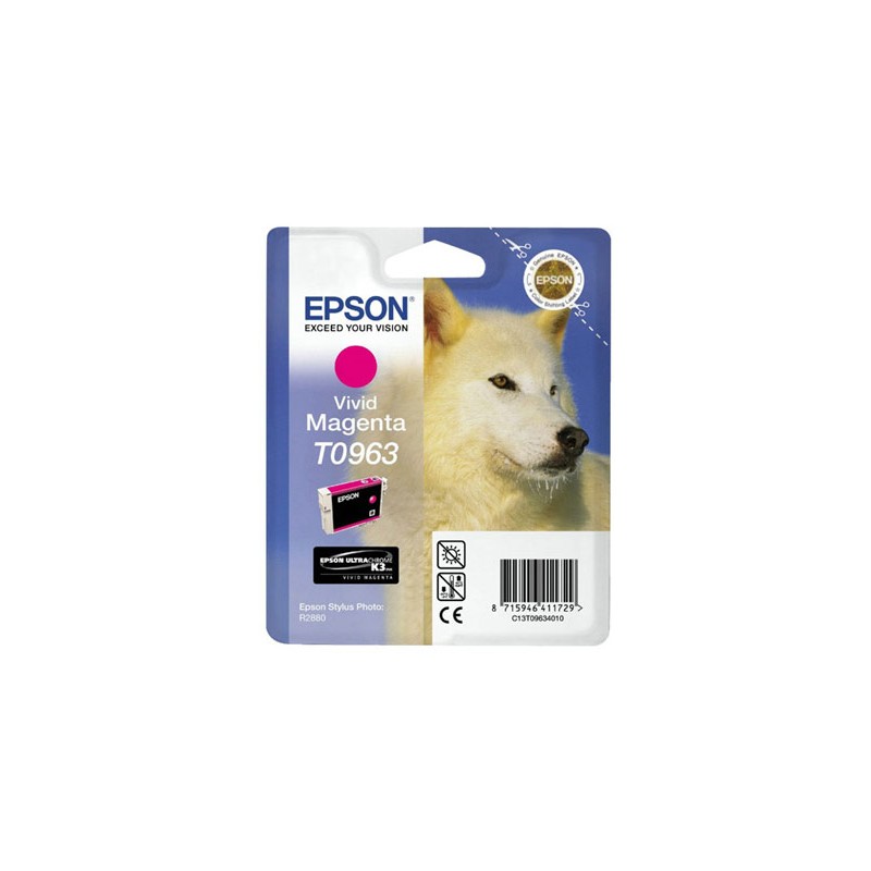 T0963 - Cartuccia Originale Magenta Epson Stylus Photo R2880 . Compatibile con T09634020. Codice Cartuccia T0963.