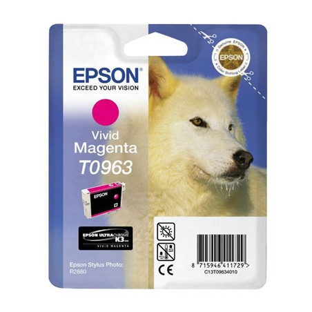 T0963 - Cartuccia Originale Magenta Epson Stylus Photo R2880 . Compatibile con T09634020. Codice Cartuccia T0963.