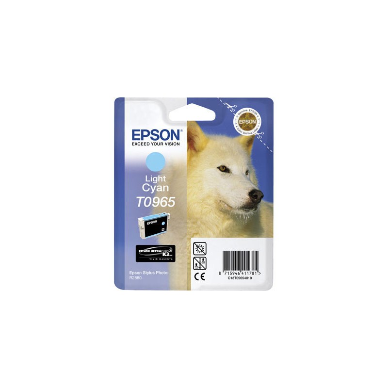 T0965 - Cartuccia Originale Ciano Fotografico Epson Stylus Photo R2880 . Compatibile con T09654020. Codice Cartuccia T0965.