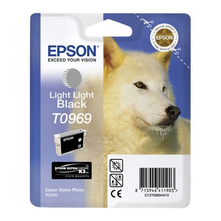 T0969 - Cartuccia Originale Nero Light Light Epson Stylus Photo R2880 . Compatibile con T09694020. Codice Cartuccia T0969.