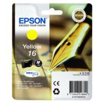 T1624 - 16 - Cartuccia originale Giallo Epson Workforce WF 2010W, WF 2510WF, WF 2520NF, WF 2530WF. codice T16244020. T1624.