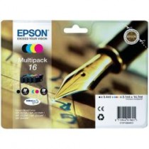 T1626 - 16 - Multipack originale Nero, Ciano, Magenta, Giallo Epson Workforce WF 2010W, WF 2510WF, WF 2520NF, WF 2530WF. codice 