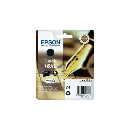 T1631 - 16XL - Cartuccia originale Nero Epson Workforce WF 2010W, WF 2510WF, WF 2520NF, WF 2530WF. codice T16314020. T1631.