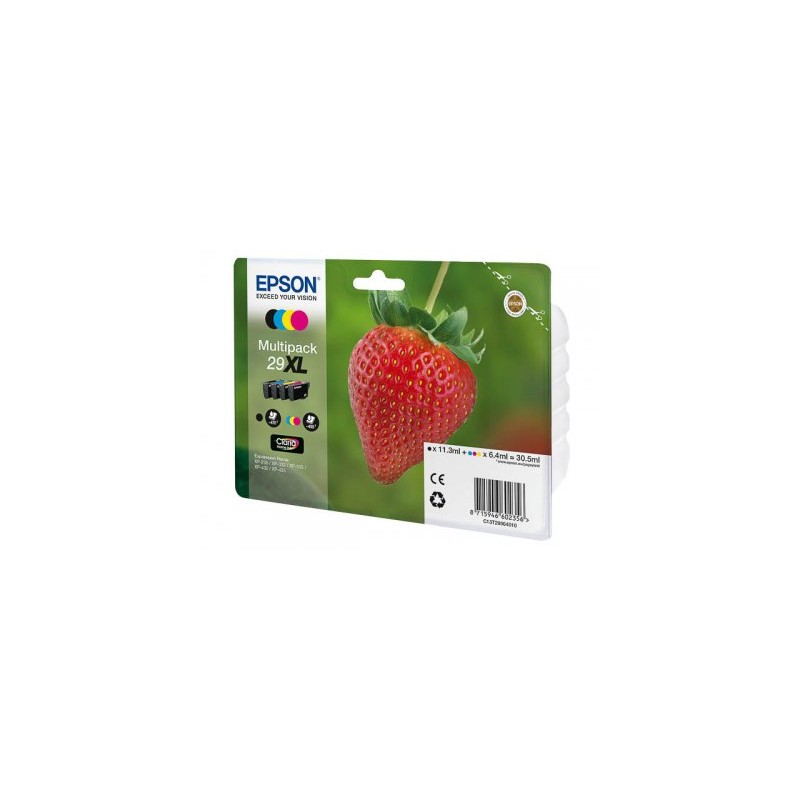 T2996 - SERIE T29XL FRAGOLA - Multipack inkjet nero + colori originale per Epson Expression Home XP235, XP332, XP335, XP432.