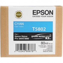 T5802 - Cartuccia originale Ciano Epson Pro 3800, 3800 GRAPH