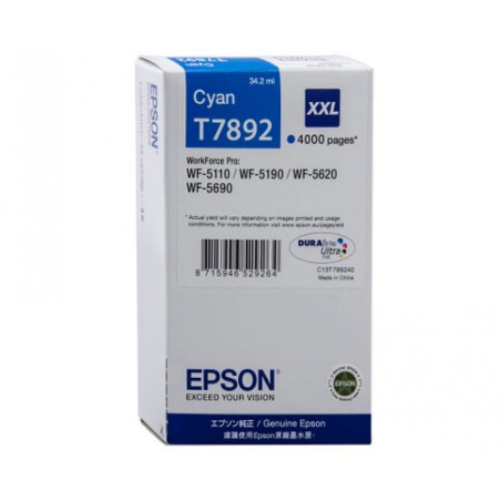 T7892 - 79XL - Cartuccia originale Ciano Epson Workforcepro WF4630DWF, WF4640DTWF, WF5110DW