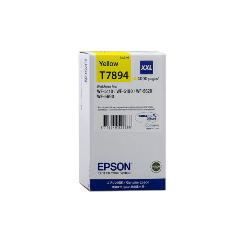 T7894 - 79XL - Cartuccia originale Giallo Epson Workforcepro WF4630DWF, WF4640DTWF, WF5110DW