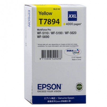 T7894 - 79XL - Cartuccia originale Giallo Epson Workforcepro WF4630DWF, WF4640DTWF, WF5110DW