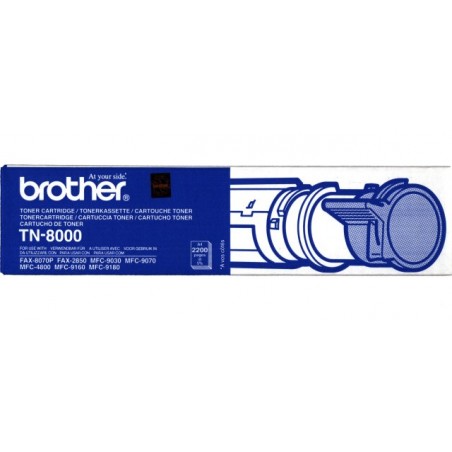 TN - 8000 - Toner originale Nero per Brother Fax 8070P, Mfc 9070, 9160, 9180, Infotec Fax 2896. Stampa fino a 2.200 pagine al 5%