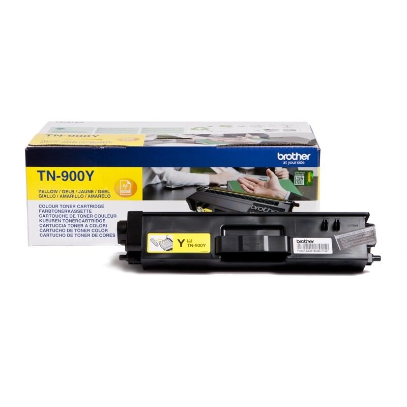 TN - 900Y - Toner originale Giallo per Brother HL L9200CDWT, MFC L9550CDWT. Stampa fino a 6.000 pagine al 5% di copertura.