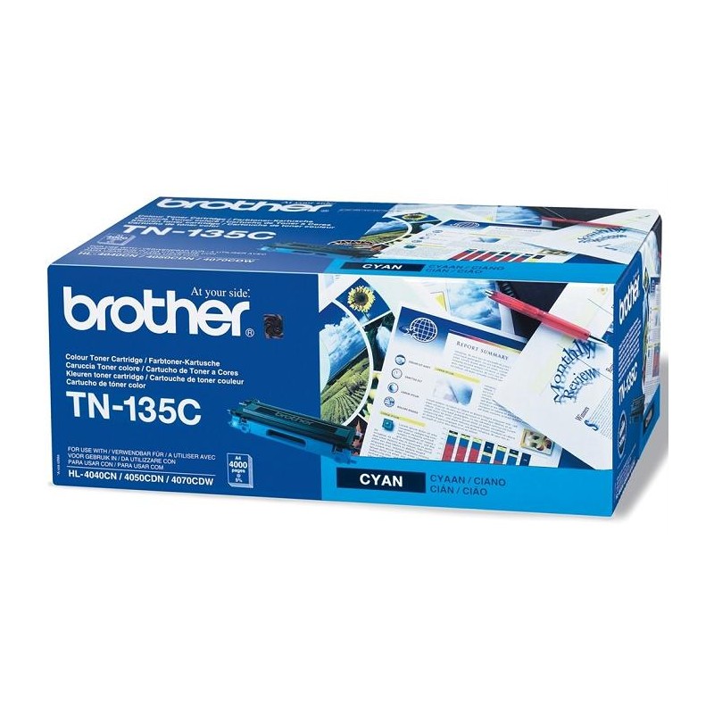 TN-135C TONER ORIGINALE CIANO PER DCP 9040 CN, 9045 CDN, HL 4040 CN, 4050 CDN, 4070 CDW.