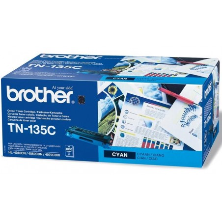 TN-135C TONER ORIGINALE CIANO PER DCP 9040 CN, 9045 CDN, HL 4040 CN, 4050 CDN, 4070 CDW.