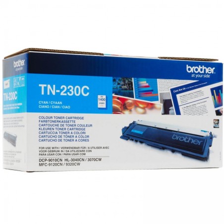 TN-230C-TONER ORIGINALE CIANO HL 3040 CN, 3070 CW, DCP 9010 CN, MFC 9120 CN, 9320 CW.