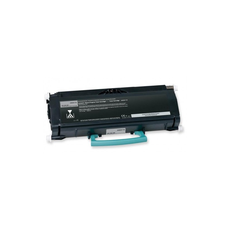 X463H11G - Toner rigenerato Nero per Lexmark X 463 DE MFP, 464DE MFP, 466 DE MFP, 466DWE MFP, 466DTE MFP. Stampa fino a 9.000 pa