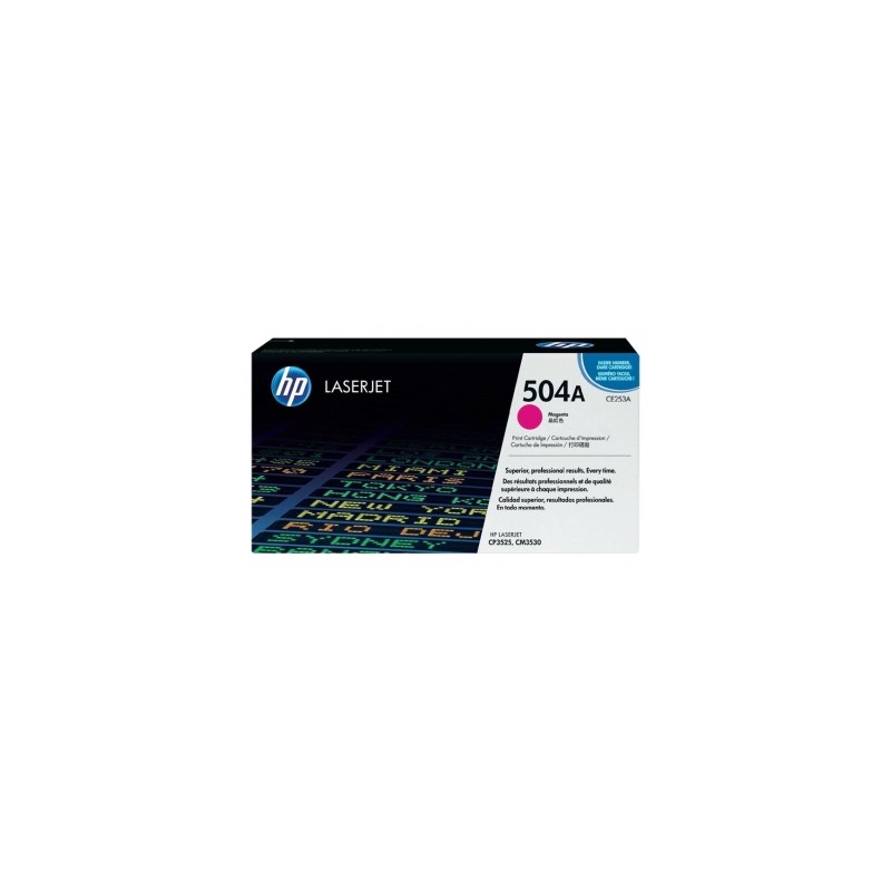 CE253A - TONER ORIGINALE MAGENTA HP COLOR CP3525N, CP3525 DN, CP3525 X, CM 3530 FS, CM3530MFP.