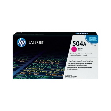 CE253A - TONER ORIGINALE MAGENTA HP COLOR CP3525N, CP3525 DN, CP3525 X, CM 3530 FS, CM3530MFP.