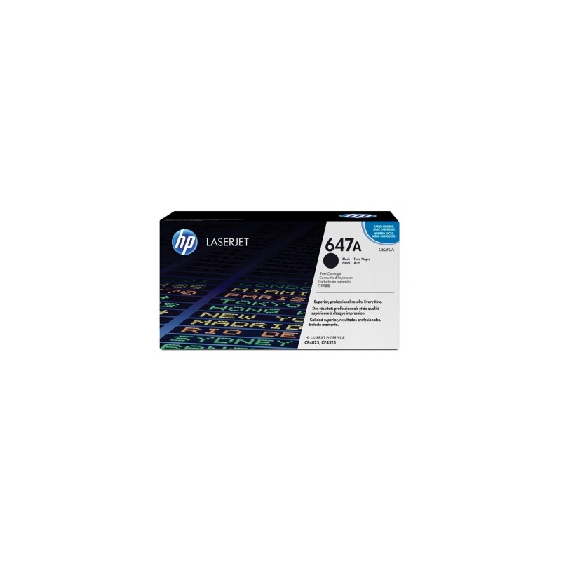 CE260A - 647A - TONER ORIGINALE NERO HP COLOR CP4525DN, CP4525N, CP4525XH, 4025N, 4025DN.