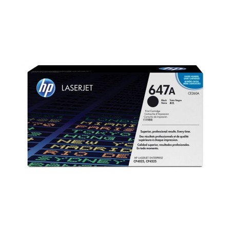 CE260A - 647A - TONER ORIGINALE NERO HP COLOR CP4525DN, CP4525N, CP4525XH, 4025N, 4025DN.