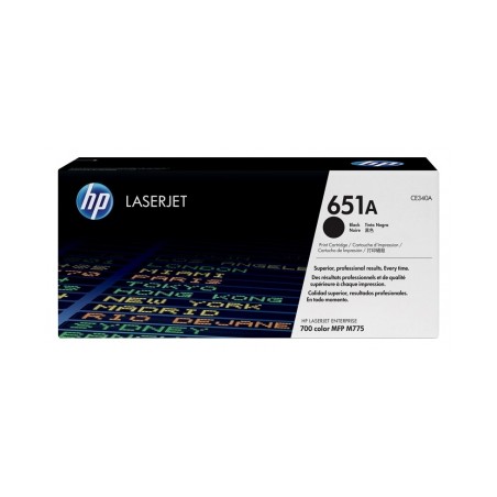 CE340A - 651A - TONER ORIGINALE NERO HP ENTERPRISE COLOR M775DN, 775F, 775Z, 775Z+.