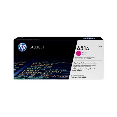 CE343A - 651A - TONER ORIGINALE MAGENTA HP ENTERPRISE COLOR M775DN, 775F, 775Z, 775Z+.