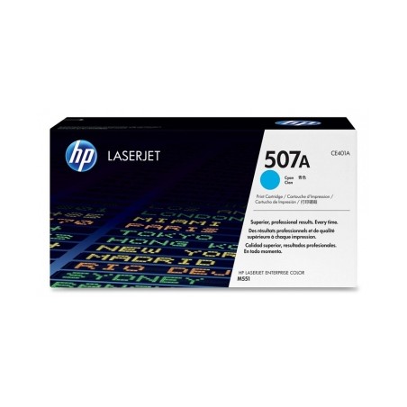 CE401A - 507A - TONER ORIGINALE CIANO HP ENTERPRISE COLOR M551N, M551DN, M551XH.