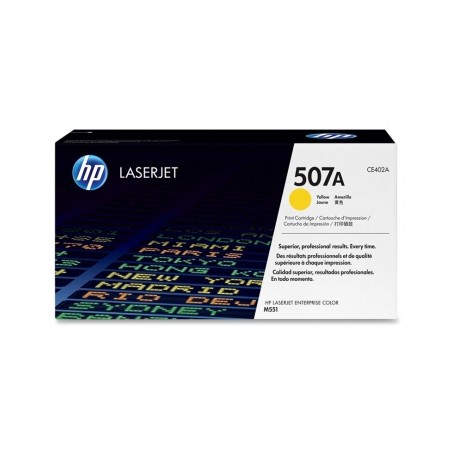 CE402A - 507A - TONER ORIGINALE GIALLO HP ENTERPRISE COLOR M551N, M551DN, M551XH.