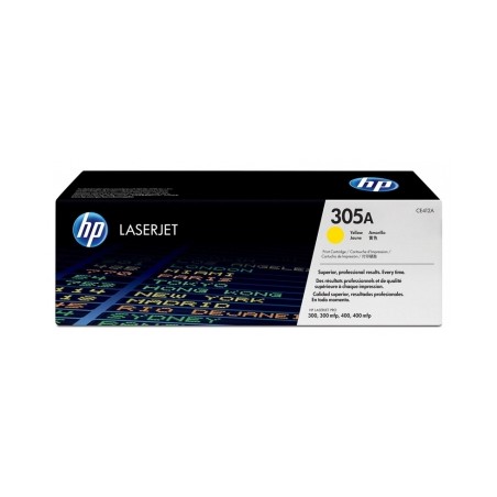 CE412A - 305A - TONER ORIGINALE GIALLO HP PRO COLOR M451DN, M451DW, M451NW, MPF M475DN, MPF M475DW.