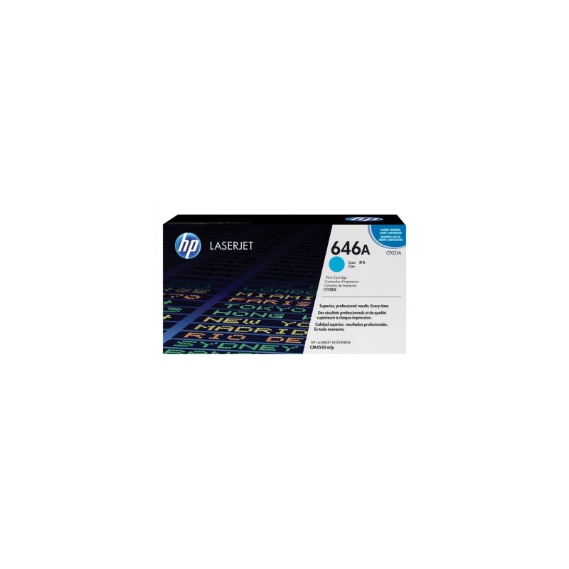 CF031A - TONER ORIGINALE CIANO CON HP ENTERPRISE COLOR CM4540 MFP, CM4540F MFP, CM4540FSKM MFP.