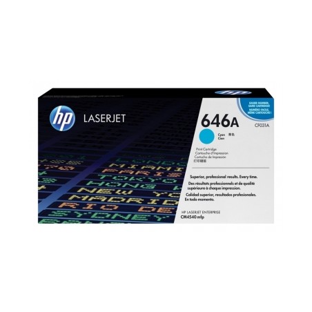 CF031A - TONER ORIGINALE CIANO CON HP ENTERPRISE COLOR CM4540 MFP, CM4540F MFP, CM4540FSKM MFP.