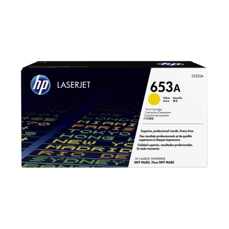 CF322A - 653A - TONER ORIGINALE GIALLO HP ENTERPRISE COLOR M680Z MFP, M680DN MFP, M680F MFP.