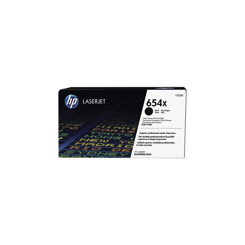 CF330X - 654X - TONER ORIGINALE NERO HP ENTERPRISE COLOR M651DN, M651N, M651XH.