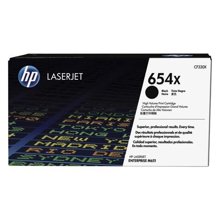 CF330X - 654X - TONER ORIGINALE NERO HP ENTERPRISE COLOR M651DN, M651N, M651XH.