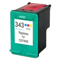 343 Cartuccia Rigenerata Inkjet a Colori Per Deskjet Photo 5940, Deskjet 460C, Psc 2350,2355, 2570. Compatibile Con C8766ee. Cod