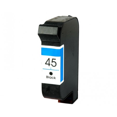 45 Cartuccia Rigenerata Inkjet Nero Per Color Copier 110, 120, Deskjet 990Cse, 990Cxi, 1000Cse. Compatibile Con 51645ae