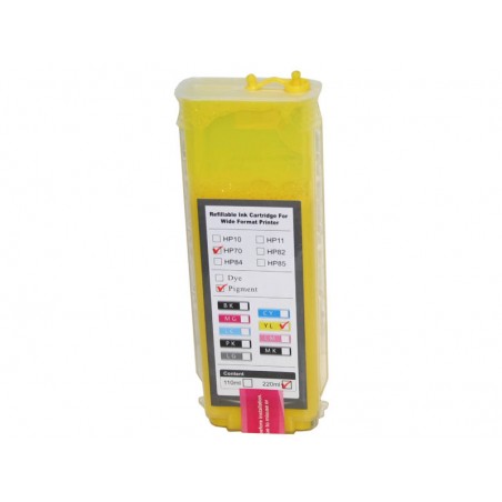 70 - Cartuccia inkjet Compatibile Giallo per HP Designjet Z2100, Z3100, Z2100GP, Z3100GP.