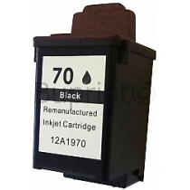 70 Cartuccia rigenerata inkjet Nero per Compaq A 900, 1000, 1500, 3000, 4000. Compatibile con 12A1970. Codice cartuccia: 70.