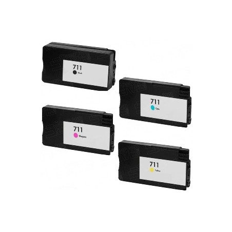 711 - Cartuccia inkjet Magenta rigenerata per HP Designjet T120, HP Designjet T520.