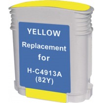 82 Cartuccia Inkjet Monouso Rigenerata Giallo Per Designjet 120, 500, 800, 10ps. Compatibile Con C4913ae. Codice Cartuccia82.