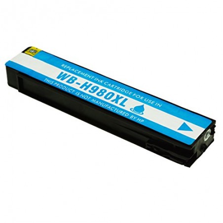 980XL - D8J07A Cartuccia inkjet Ciano rigenerato, per HP Officejet Enterprise X555DN, X555XH, X585F, X585Z.