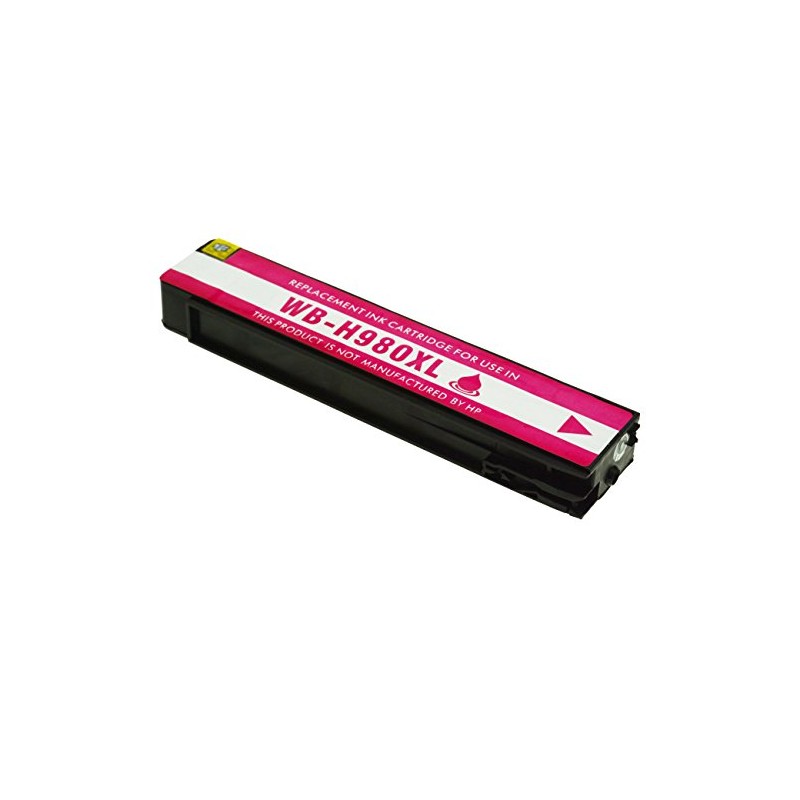 980XL - D8J08A Cartuccia inkjet Magenta rigenerato, per HP Officejet Enterprise X555DN, X555XH, X585F, X585Z.